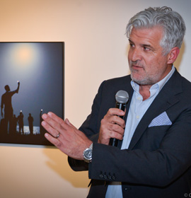 Gary Knight discusses the World Press Photo 2014 winner by John Stanmeyer. Photo credit: Conrad Louis-Charles.